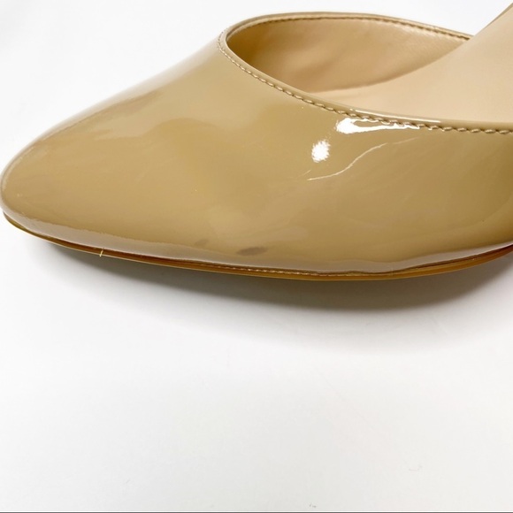 Karl Lagerfeld Jaclyn Patent leather pumps Size 6.5 Nude neutral pointy toe - Picture 5 of 9